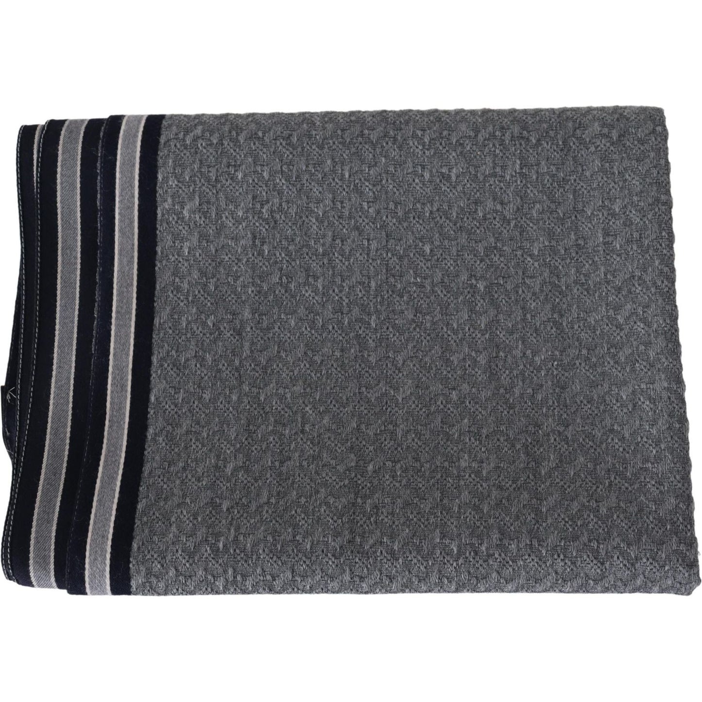Missoni Elegant Gray Wool Scarf with Signature Stripes Missoni Dark Slate Gray