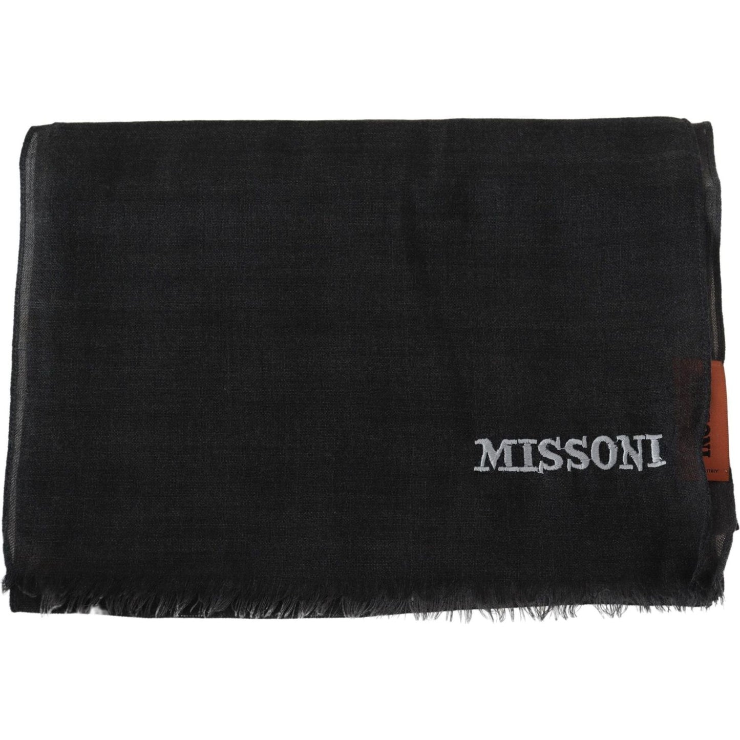 Missoni Sumptuous Wool Scarf with Fringes Missoni Black