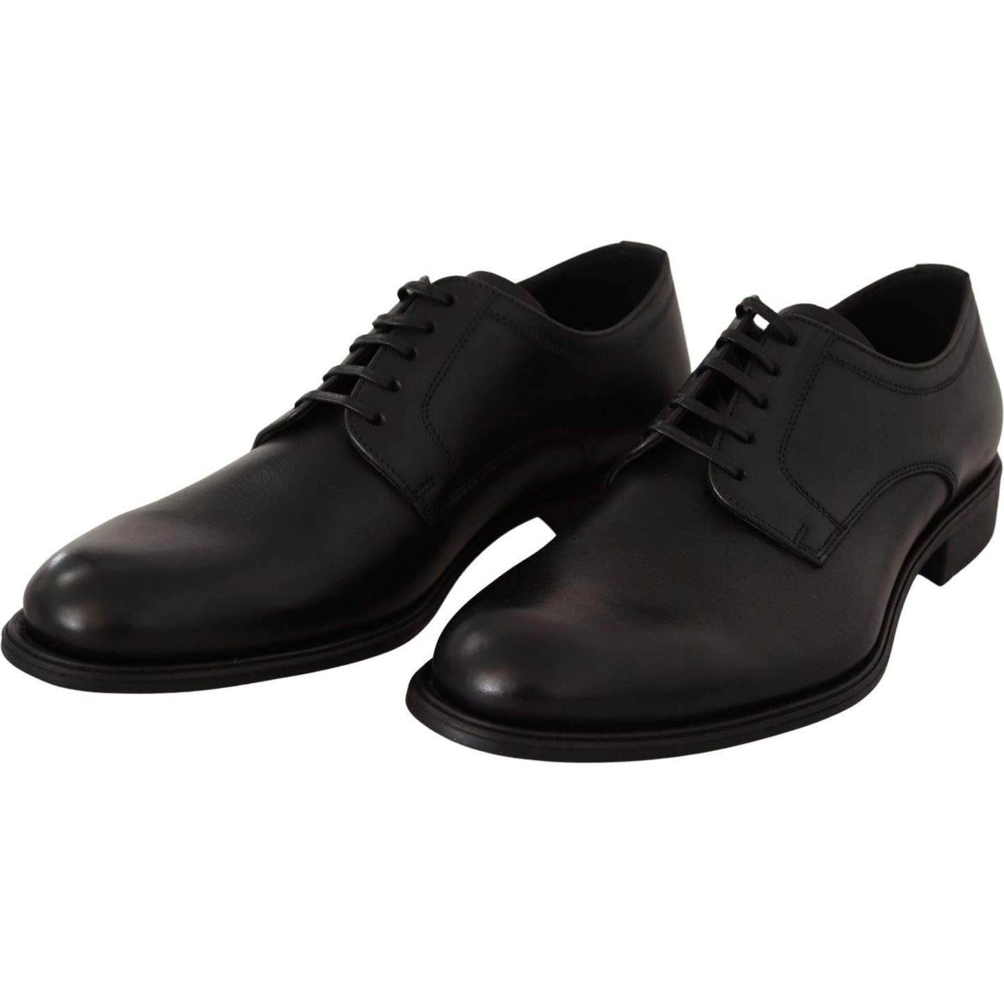 Dolce & Gabbana Elegant Black Derby Formal Shoes Dress Shoes Dolce & Gabbana Black