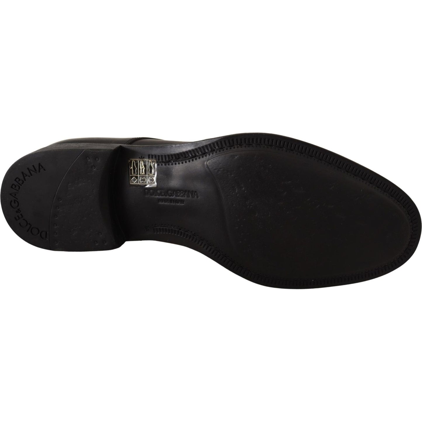 Dolce & Gabbana Elegant Black Derby Formal Shoes Dress Shoes Dolce & Gabbana Black