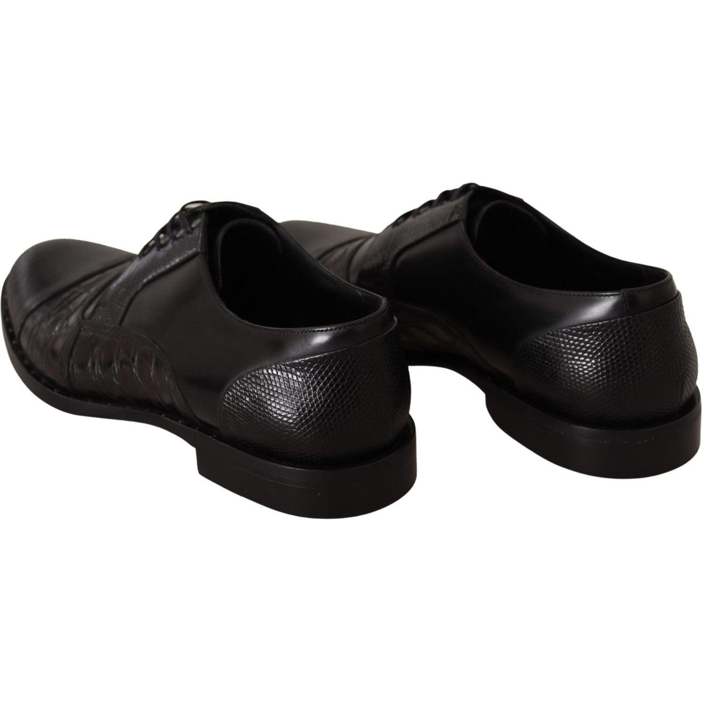 Dolce & Gabbana Elegant Black Derby Oxford Wingtips Dolce & Gabbana Black