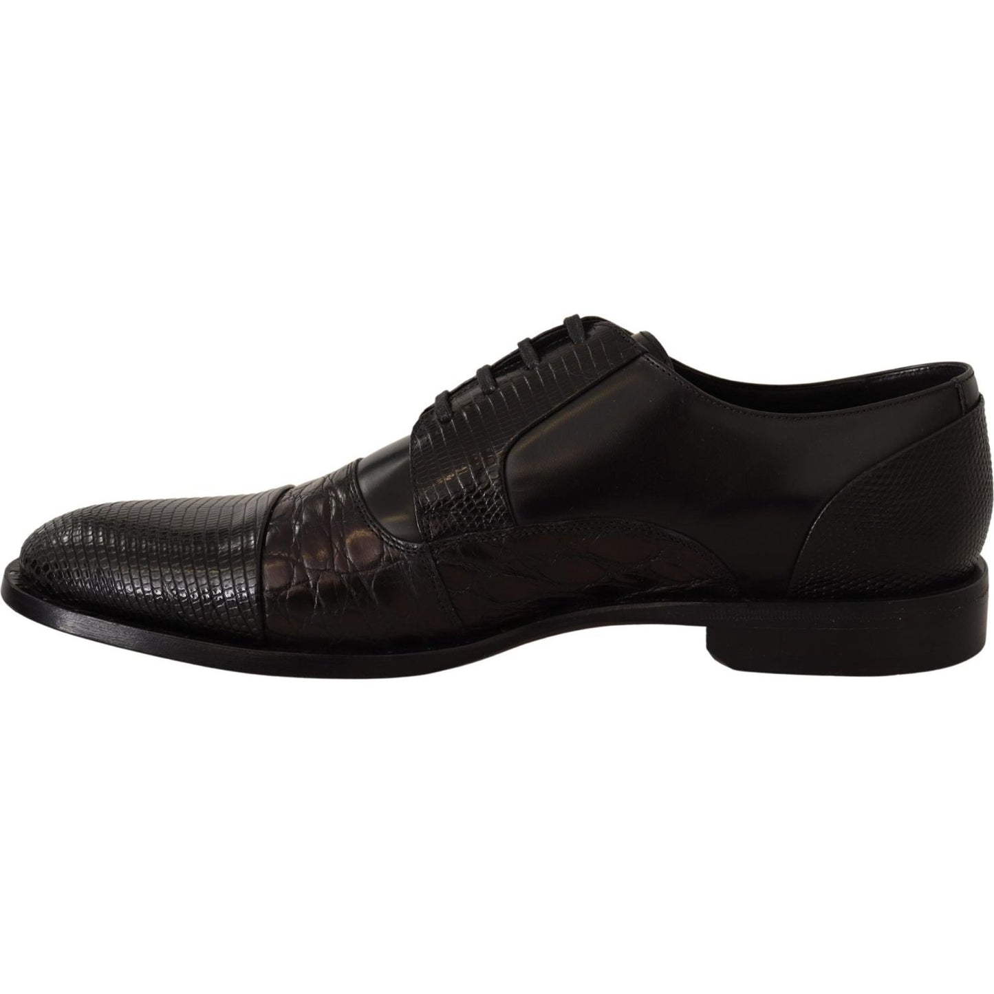 Dolce & Gabbana Elegant Black Derby Oxford Wingtips Dolce & Gabbana Black