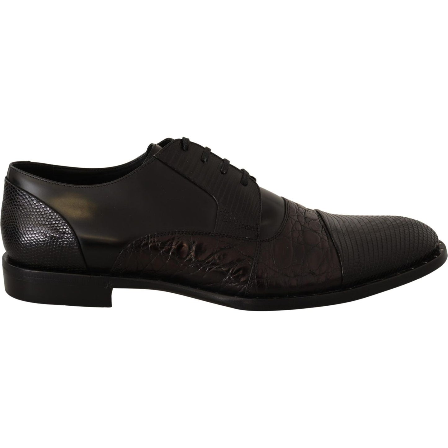 Dolce & Gabbana Elegant Black Derby Oxford Wingtips Dolce & Gabbana Black