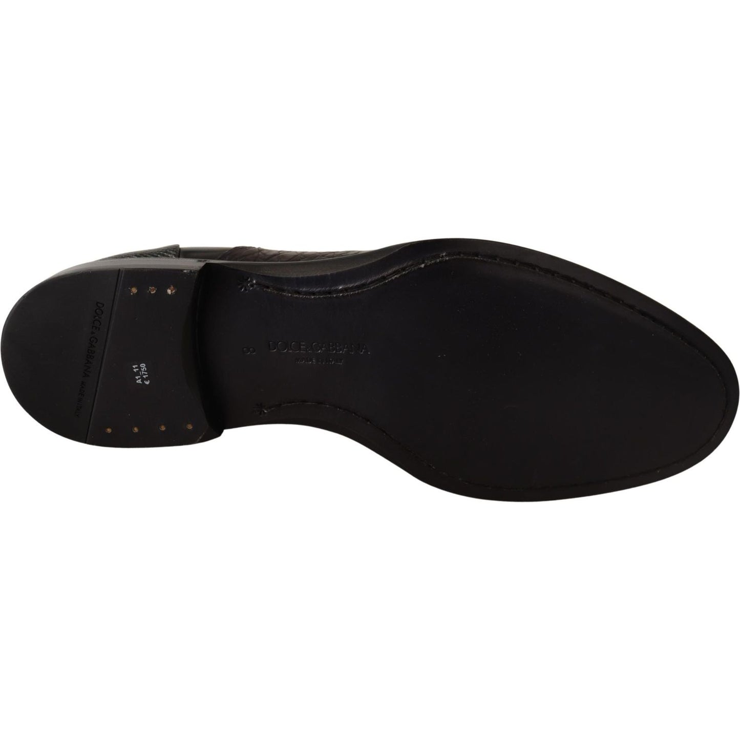 Dolce & Gabbana Elegant Black Derby Oxford Wingtips Dolce & Gabbana Black