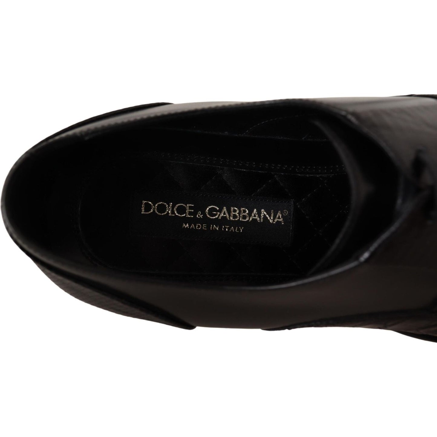 Dolce & Gabbana Elegant Black Derby Oxford Wingtips Dolce & Gabbana Black