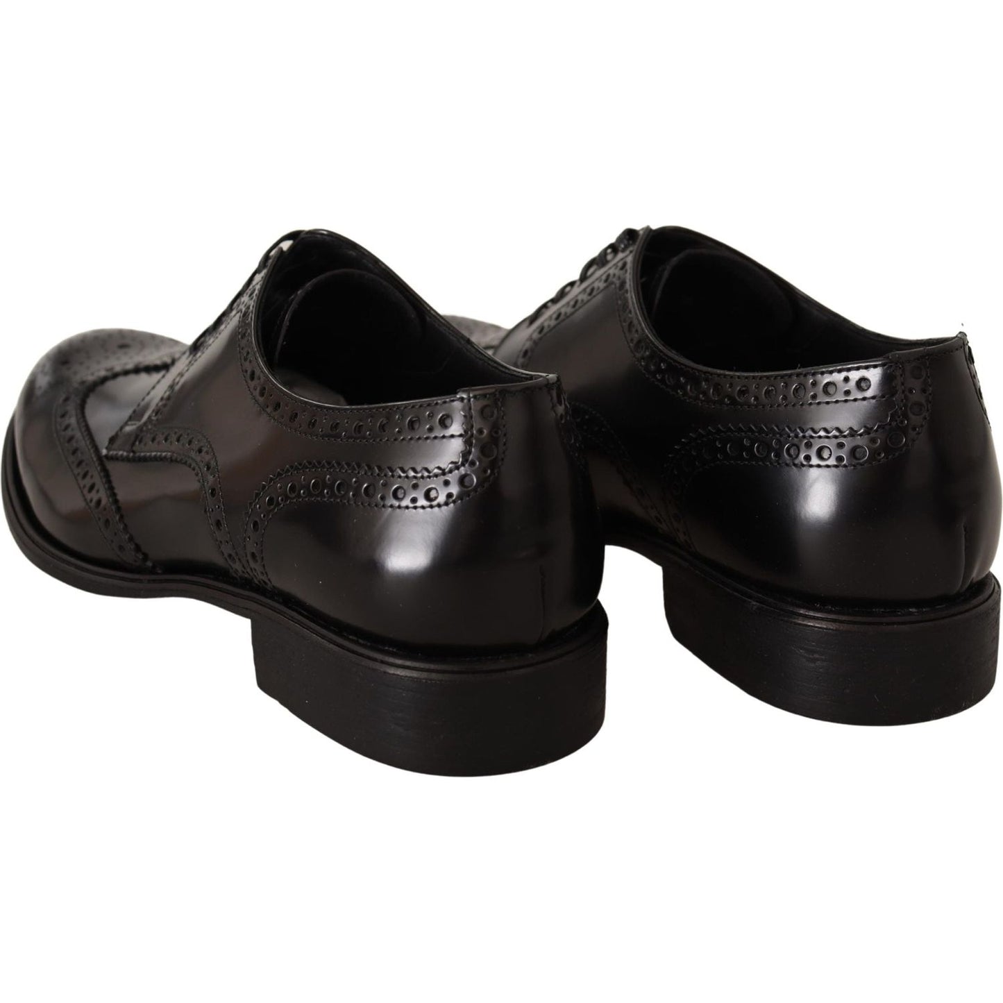 Dolce & Gabbana Elegant Wingtip Derby Oxford Shoes Dolce & Gabbana Black