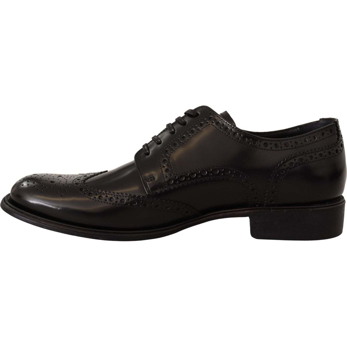 Dolce & Gabbana Elegant Wingtip Derby Oxford Shoes Dolce & Gabbana Black