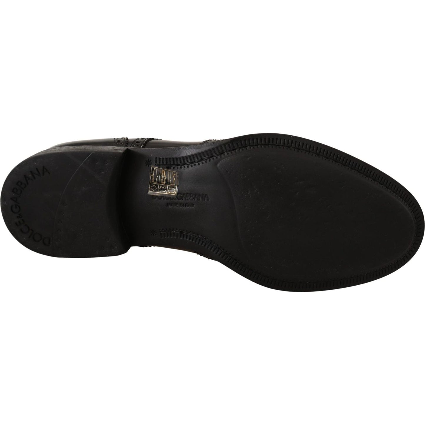 Dolce & Gabbana Elegant Wingtip Derby Oxford Shoes Dolce & Gabbana Black