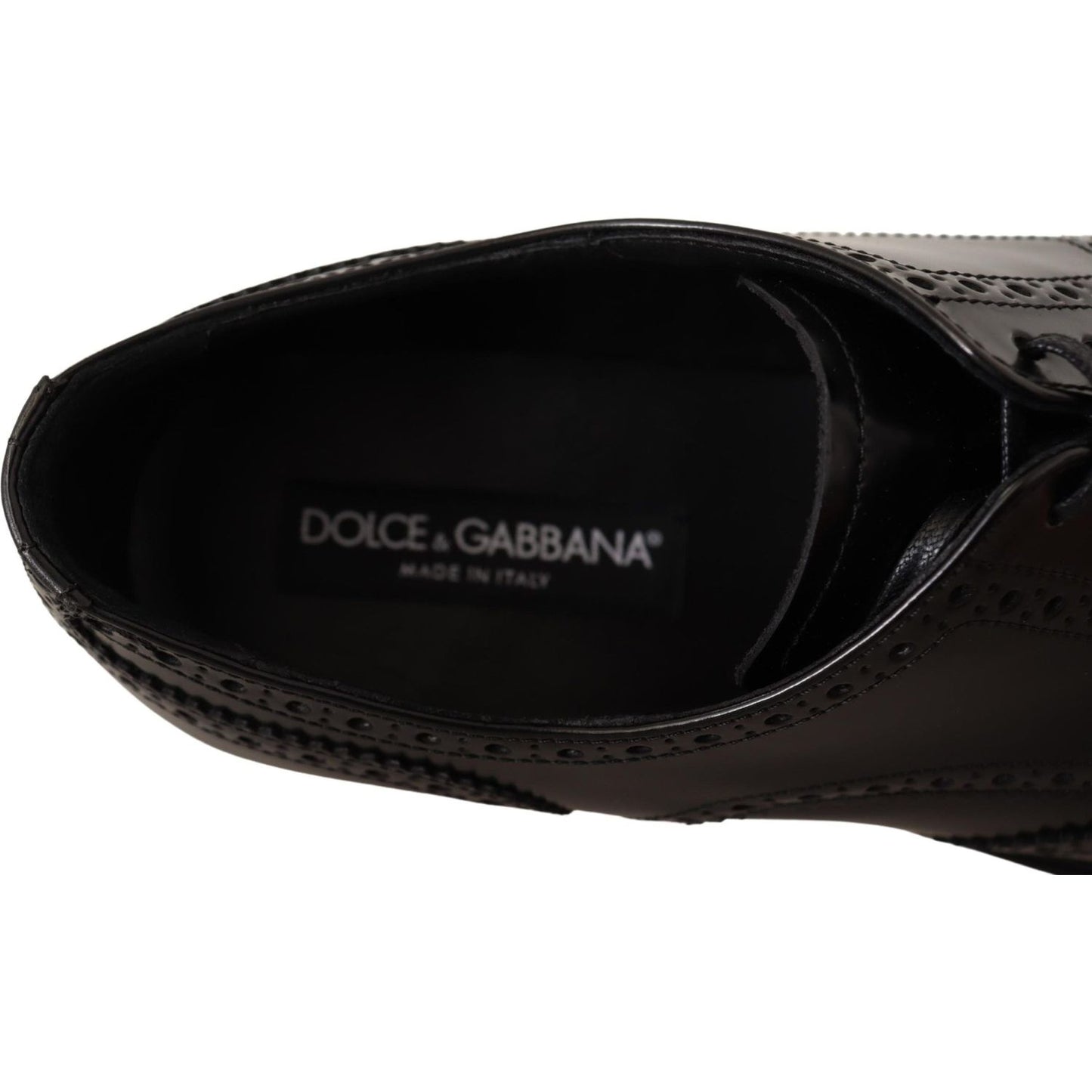 Dolce & Gabbana Elegant Wingtip Derby Oxford Shoes Dolce & Gabbana Black