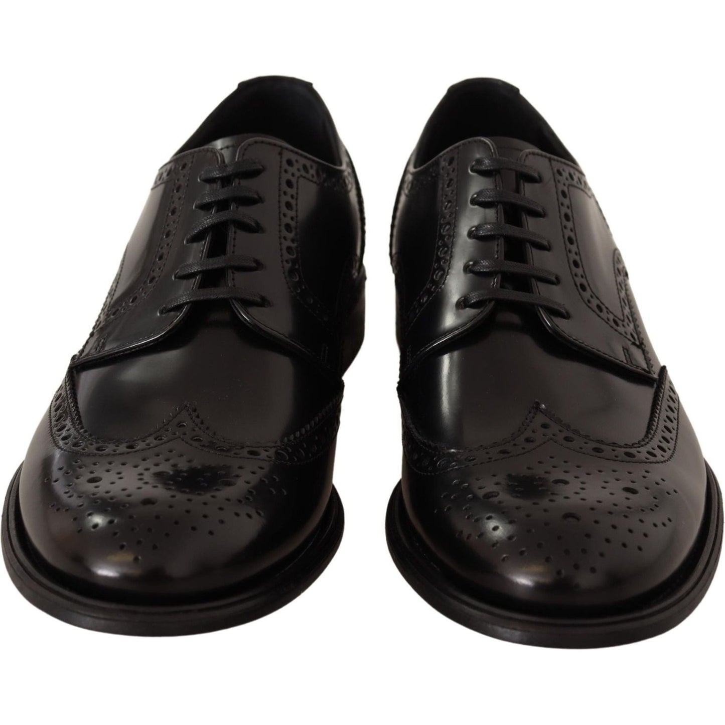 Dolce & Gabbana Elegant Wingtip Derby Oxford Shoes Dolce & Gabbana Black