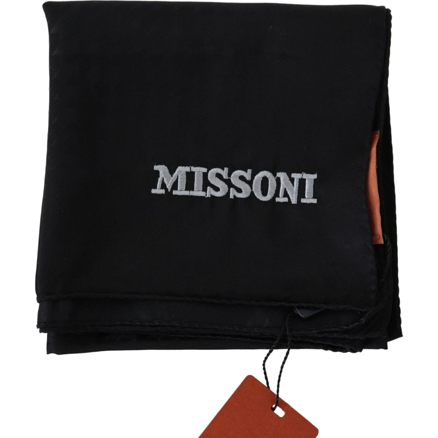 Missoni Elegant Black Wool Scarf with Logo Embroidery Missoni Black