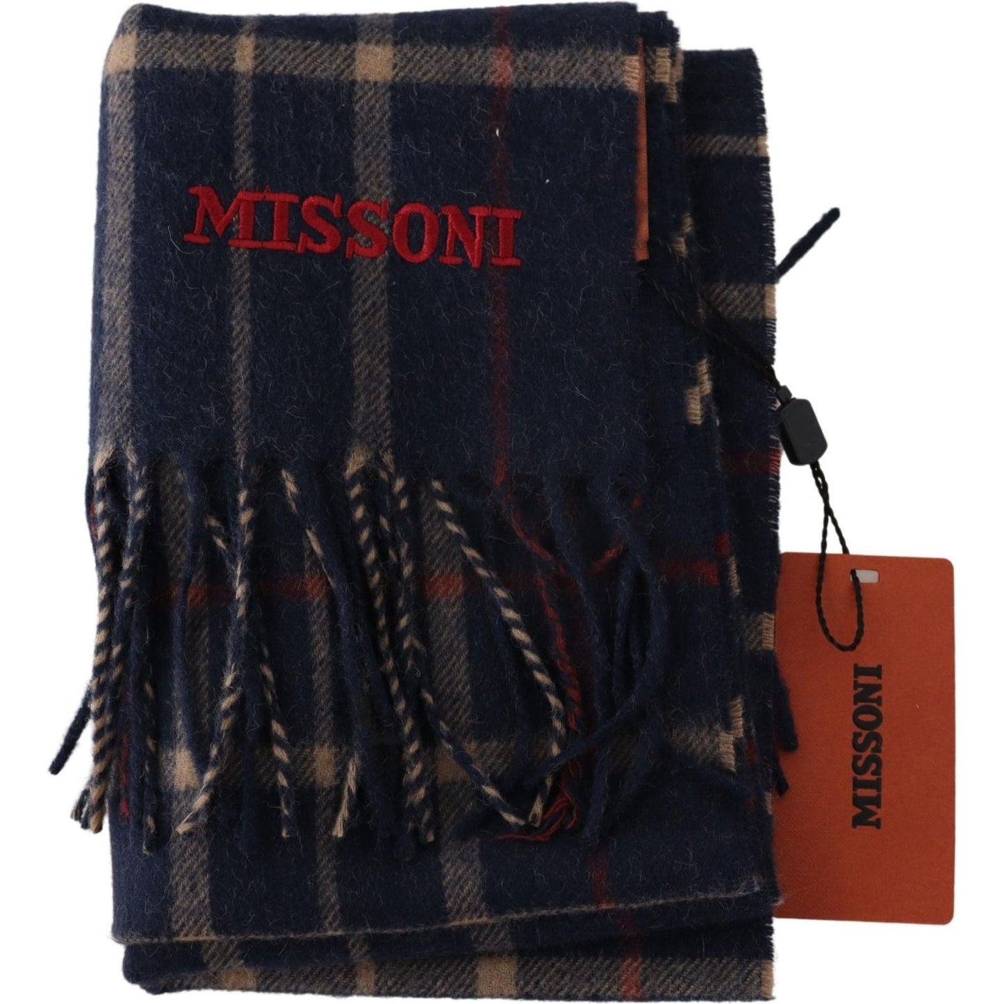 Missoni Chic Unisex Camel Hair Designer Scarf Missoni Black