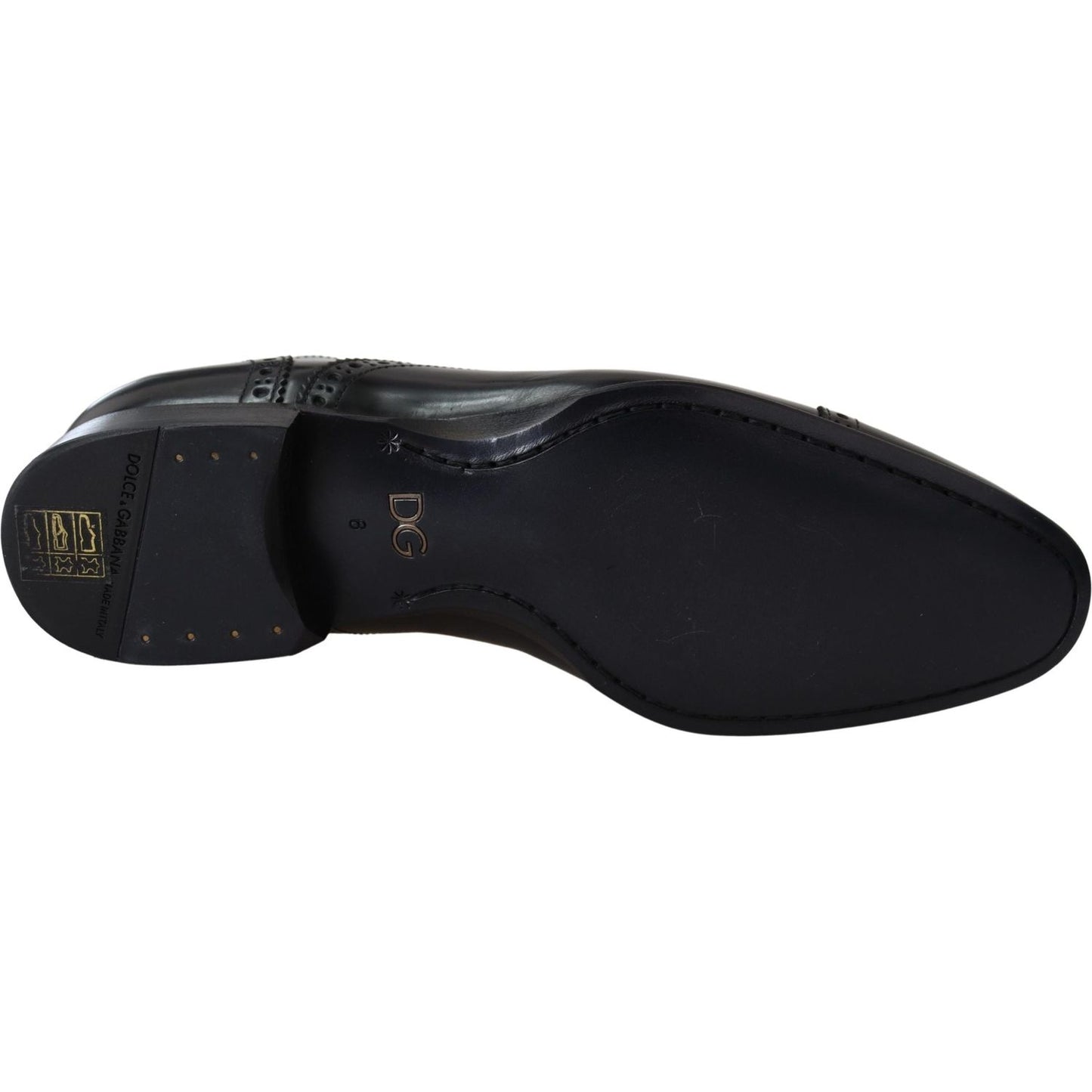 Dolce & Gabbana Elegant Black Leather Formal Derby Shoes Dolce & Gabbana Black