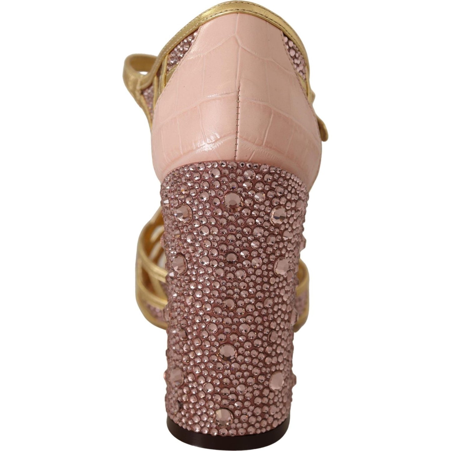 Dolce & Gabbana Dolce & Gabbana Silk-Infused Leather Crystal Pumps in Pink Gold LA9011-35 1728,67345645728,79% leather,Dolce & Gabbana,EU35/US4.5,EU36/US5.5,EU37/US6.5,Gold,Material: 21% Silk,New with tags,Sandals - Women - Shoes,Shoes,Women,Women - Shoes