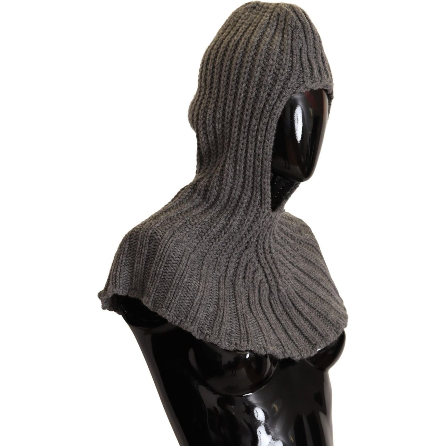Dolce & Gabbana Elegant Cashmere Hood Scarf in Gray Dolce & Gabbana Dark Slate Gray