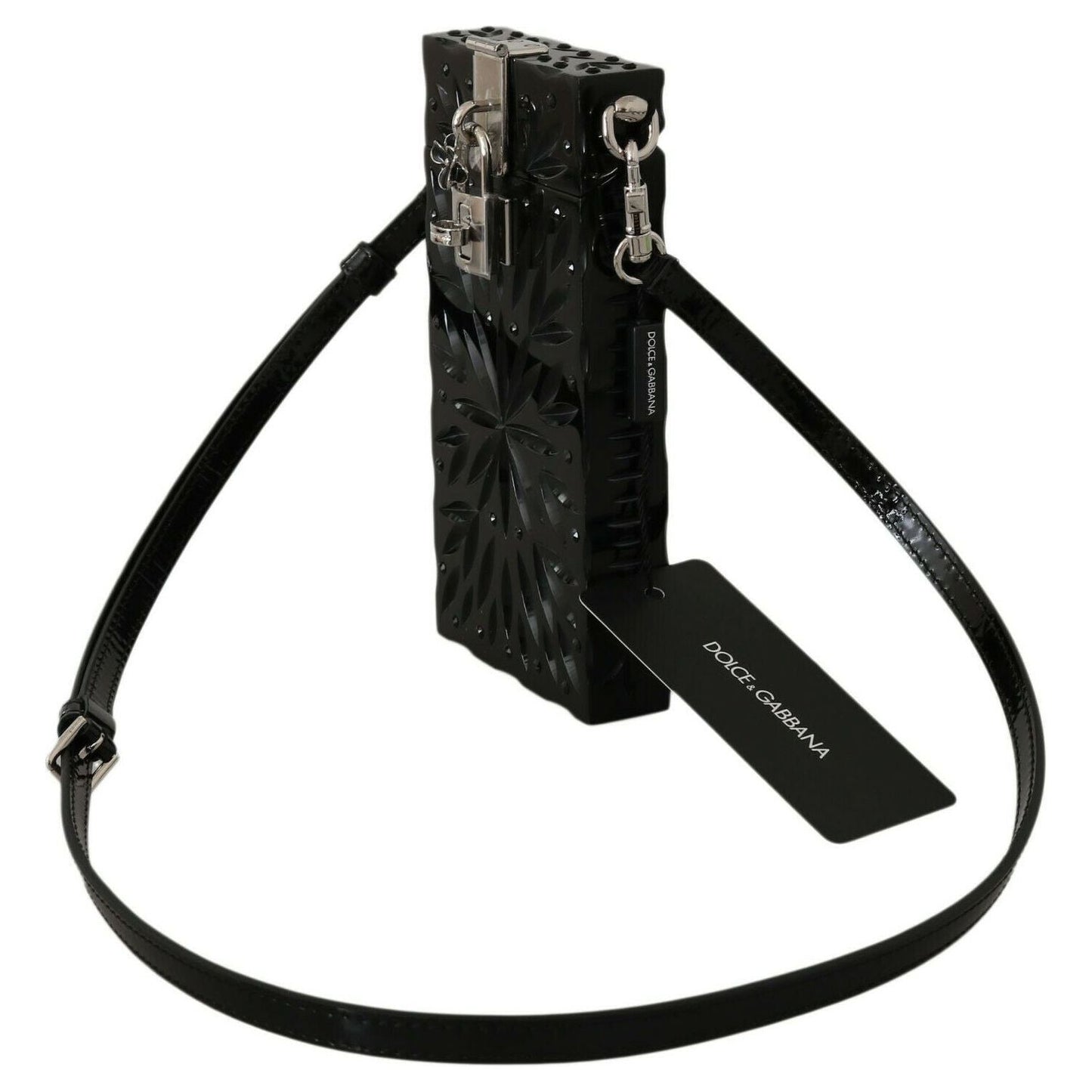 Dolce & Gabbana Exquisite Crystal-Plexi Cigarette Case Holder Dolce & Gabbana Black