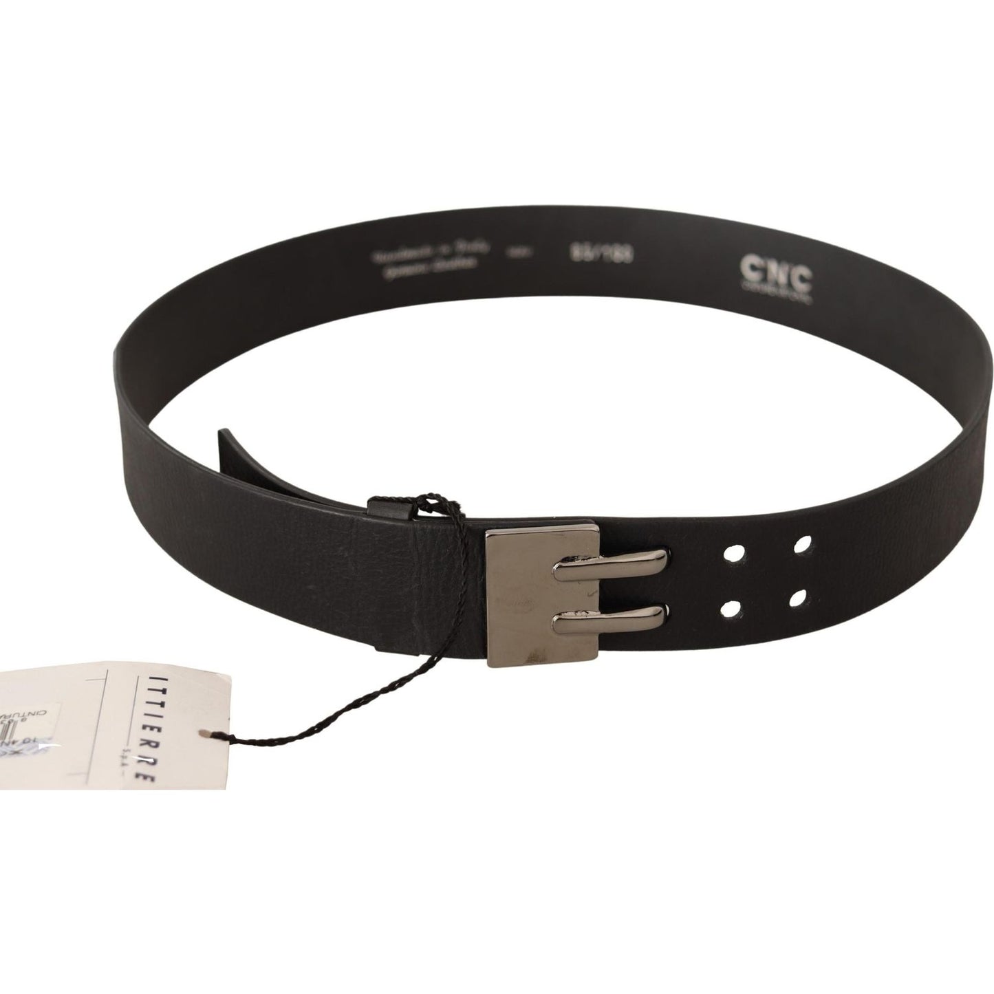 Costume National Elegant Black Leather Fashion Belt WOMAN BELTS Costume National Dark Slate Gray