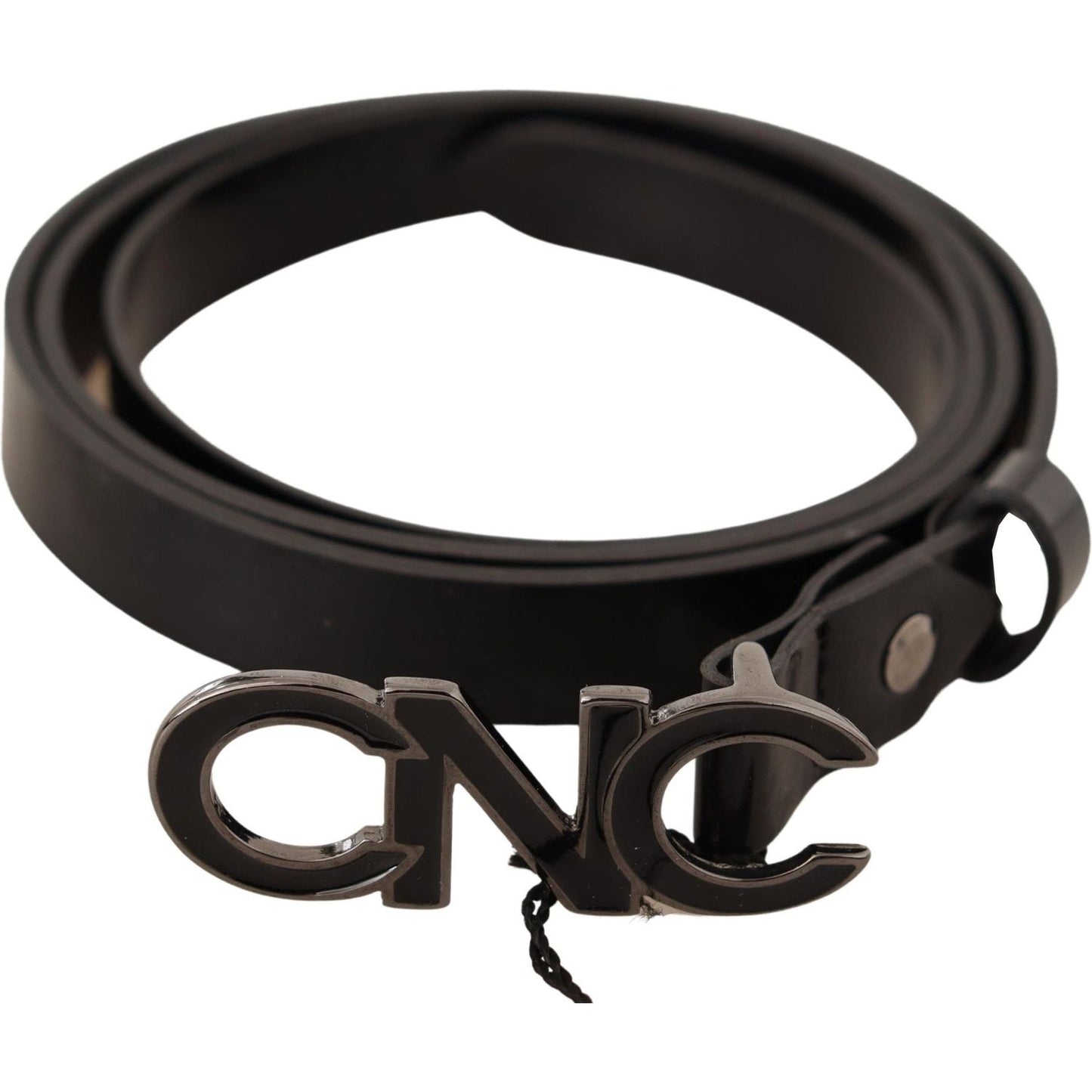 Costume National Elegant Black Leather Fashion Belt WOMAN BELTS Costume National Dark Slate Gray
