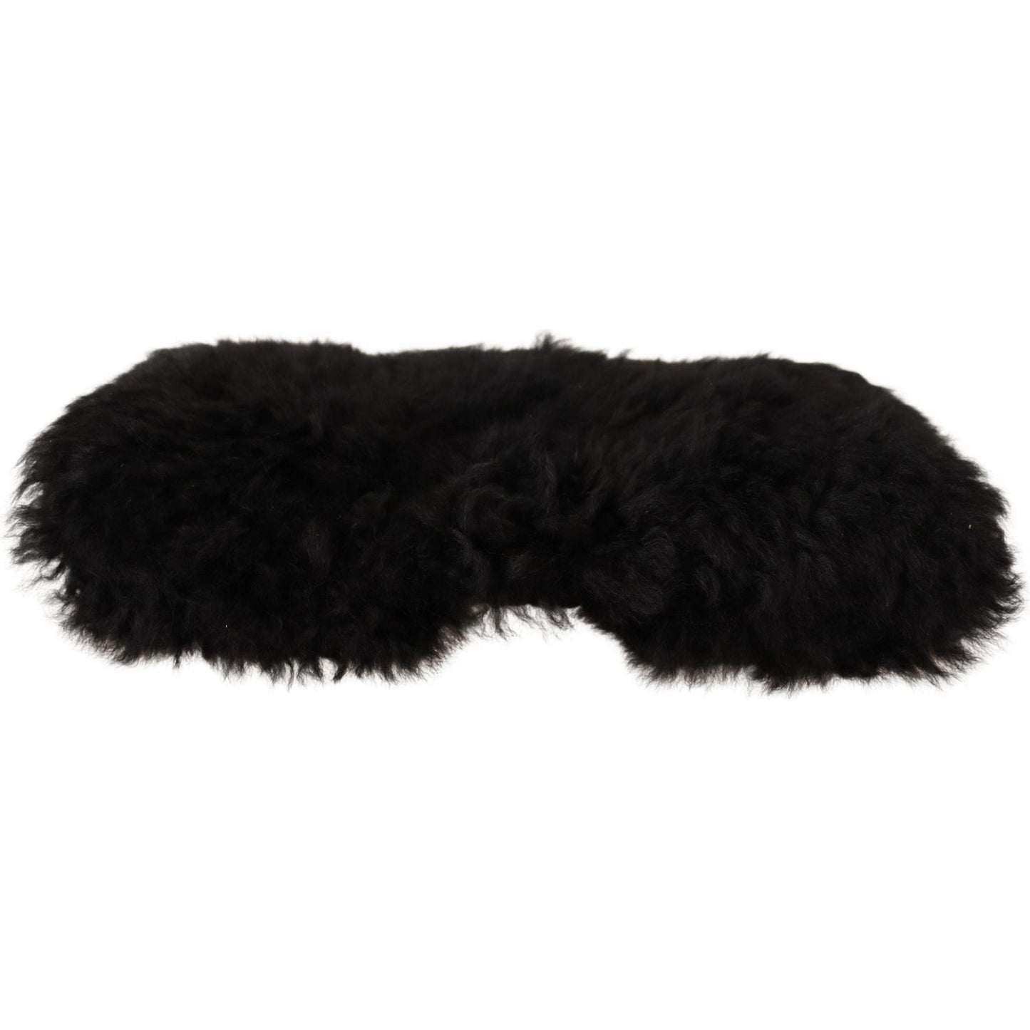 Dolce & Gabbana Elegant Black Cashmere Alpaca Fur Beanie Beanie Hat Dolce & Gabbana Black