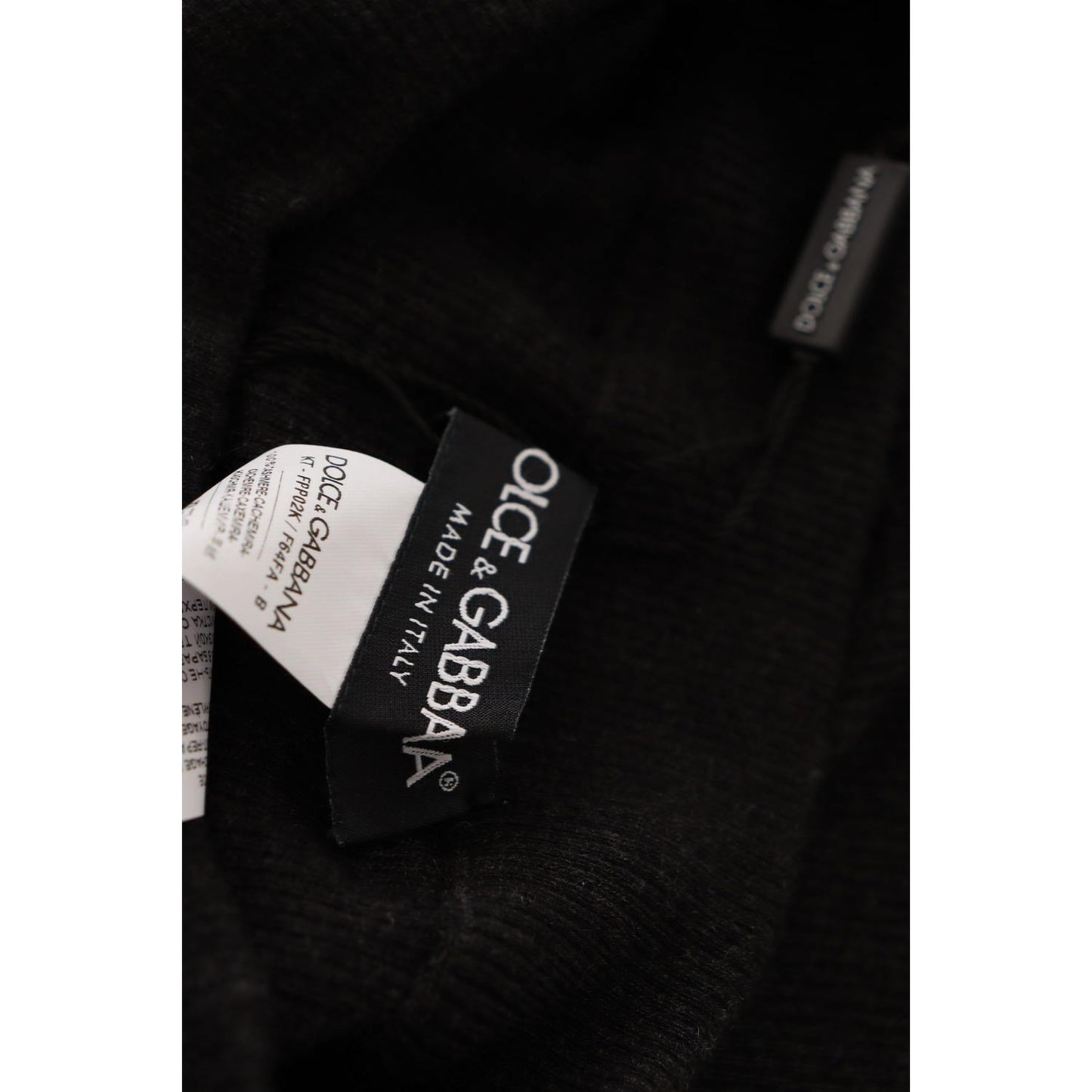 Dolce & Gabbana Elegant Cashmere Gray Tights | Winter Luxury WOMAN UNDERWEAR Dolce & Gabbana Black