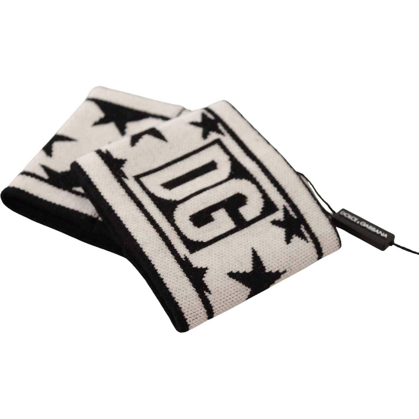 Dolce & Gabbana Elegant Monochrome Wool Wristband Set Dolce & Gabbana Black
