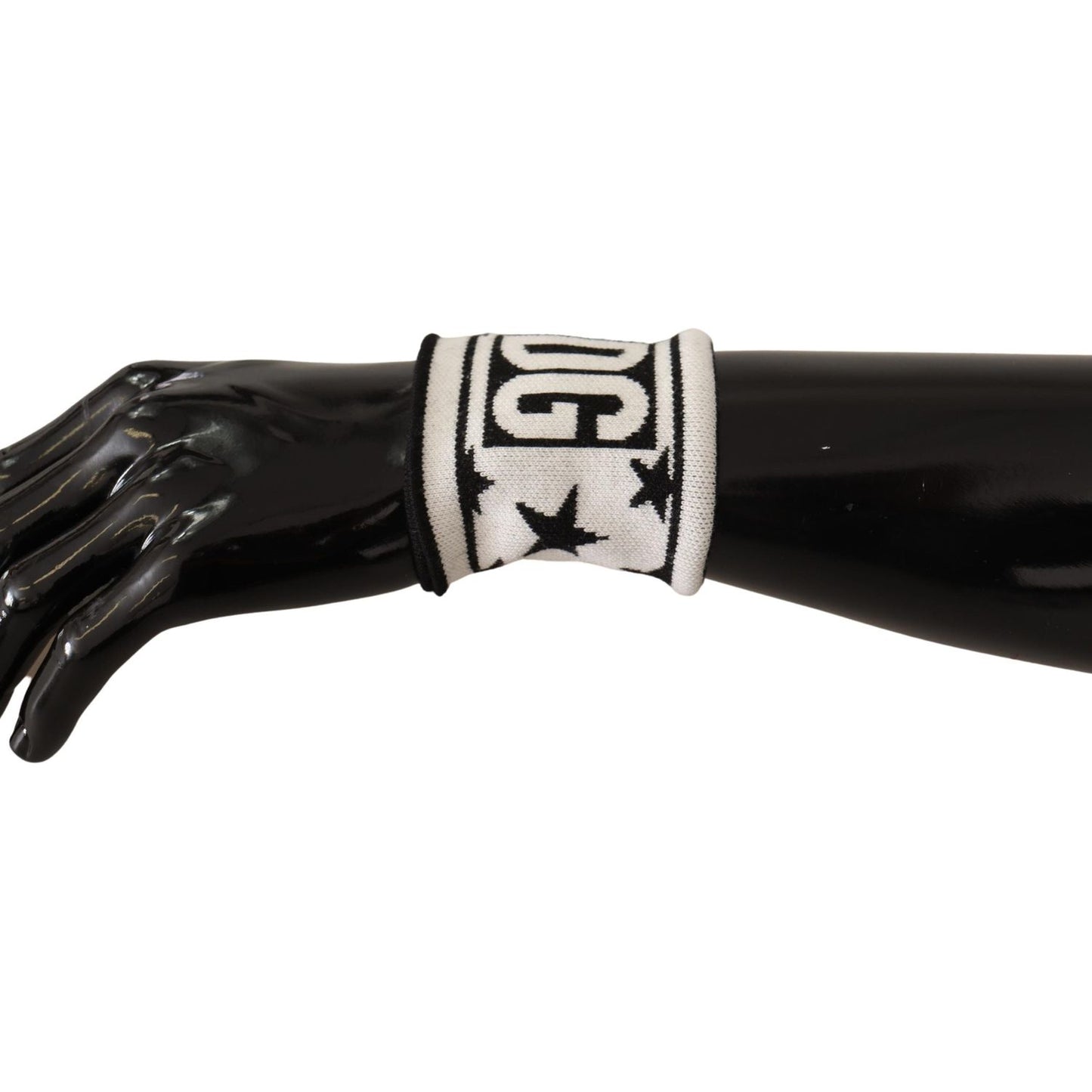 Dolce & Gabbana Elegant Monochrome Wool Wristband Set Dolce & Gabbana Black
