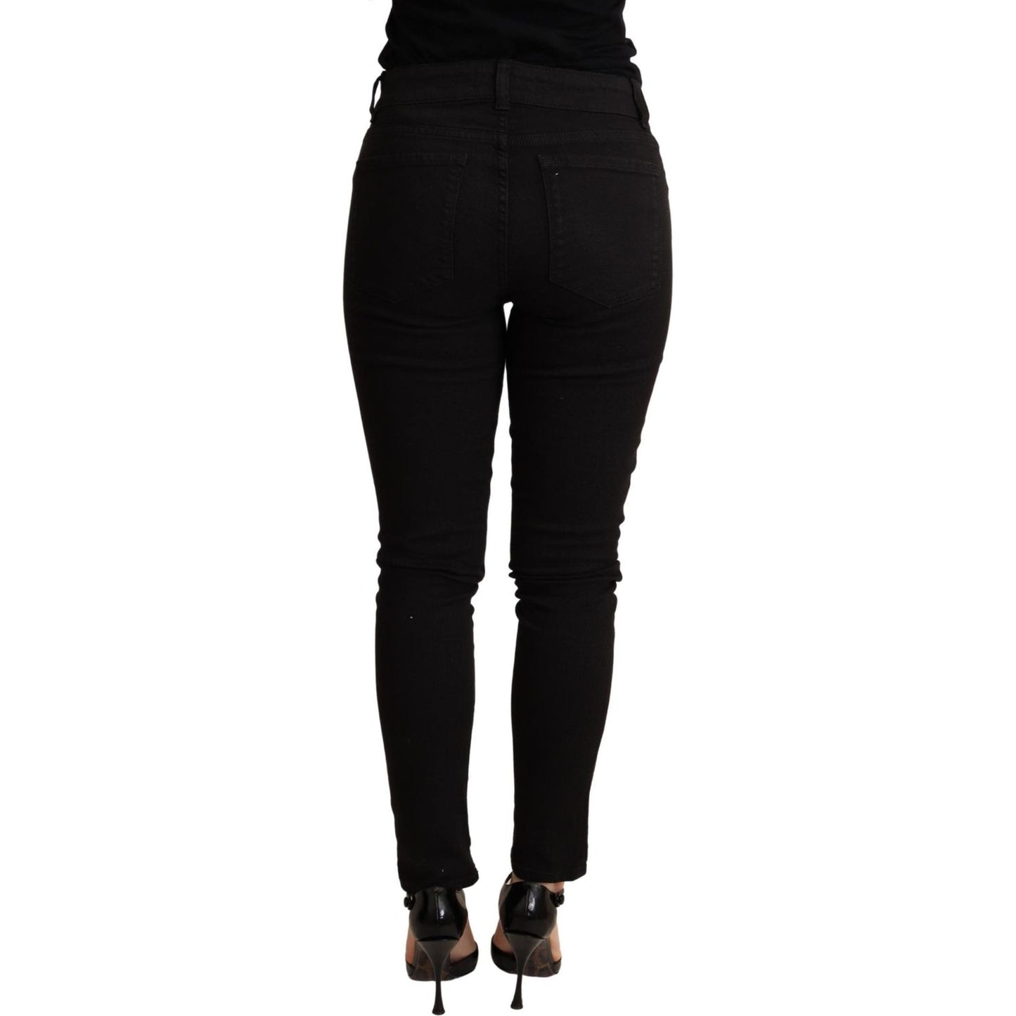 Dolce & Gabbana Elegant Slim Black Skinny Jeans Dolce & Gabbana Black
