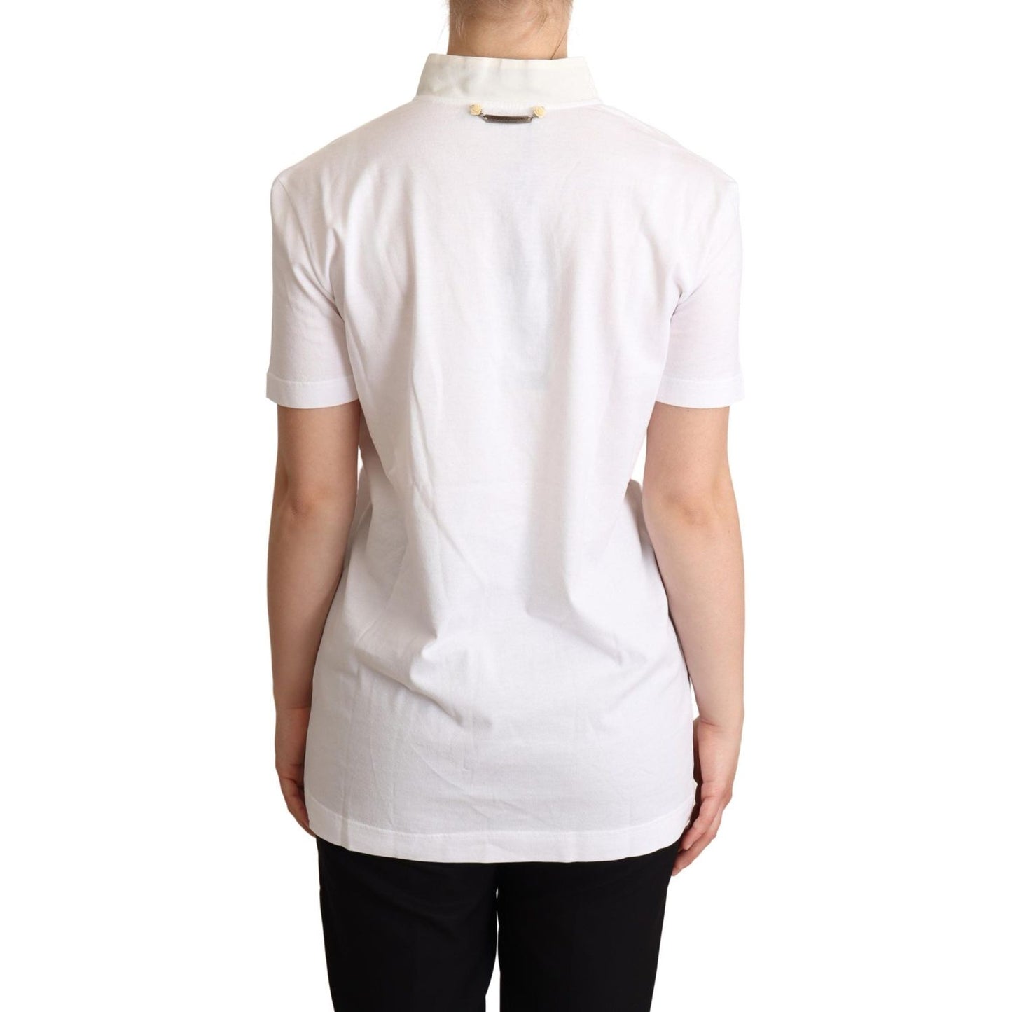 Dolce & Gabbana Chic Love Slogan Silk Cotton Tee Dolce & Gabbana Light Gray