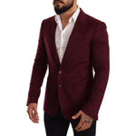 Dolce & Gabbana Elegant Maroon Bordeaux Cashmere Blazer Dolce & Gabbana Black