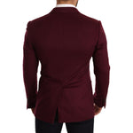 Dolce & Gabbana Elegant Maroon Bordeaux Cashmere Blazer Dolce & Gabbana Black