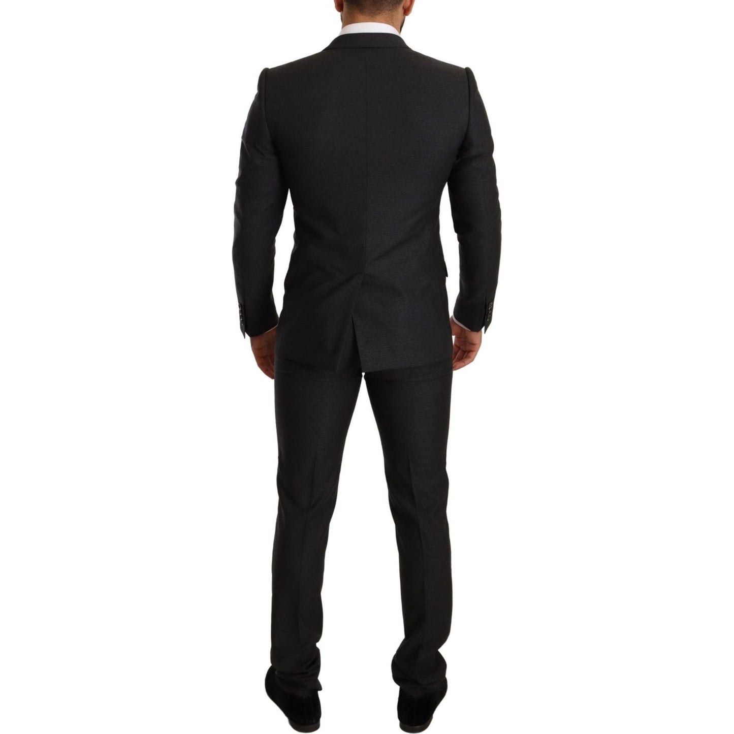 Dolce & Gabbana Gray Wool MARTINI Slim Fit Set Suit Suit