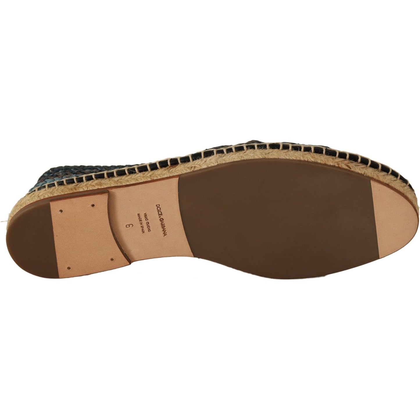 Dolce & Gabbana Elegant Woven Leather Espadrilles MAN LOAFERS Dolce & Gabbana Rosy Brown