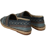 Dolce & Gabbana Elegant Woven Leather Espadrilles MAN LOAFERS Dolce & Gabbana Dark Slate Gray