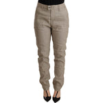 CYCLE Beige Mid Waist Casual Baggy Stretch Trouser PAN71172 -26
