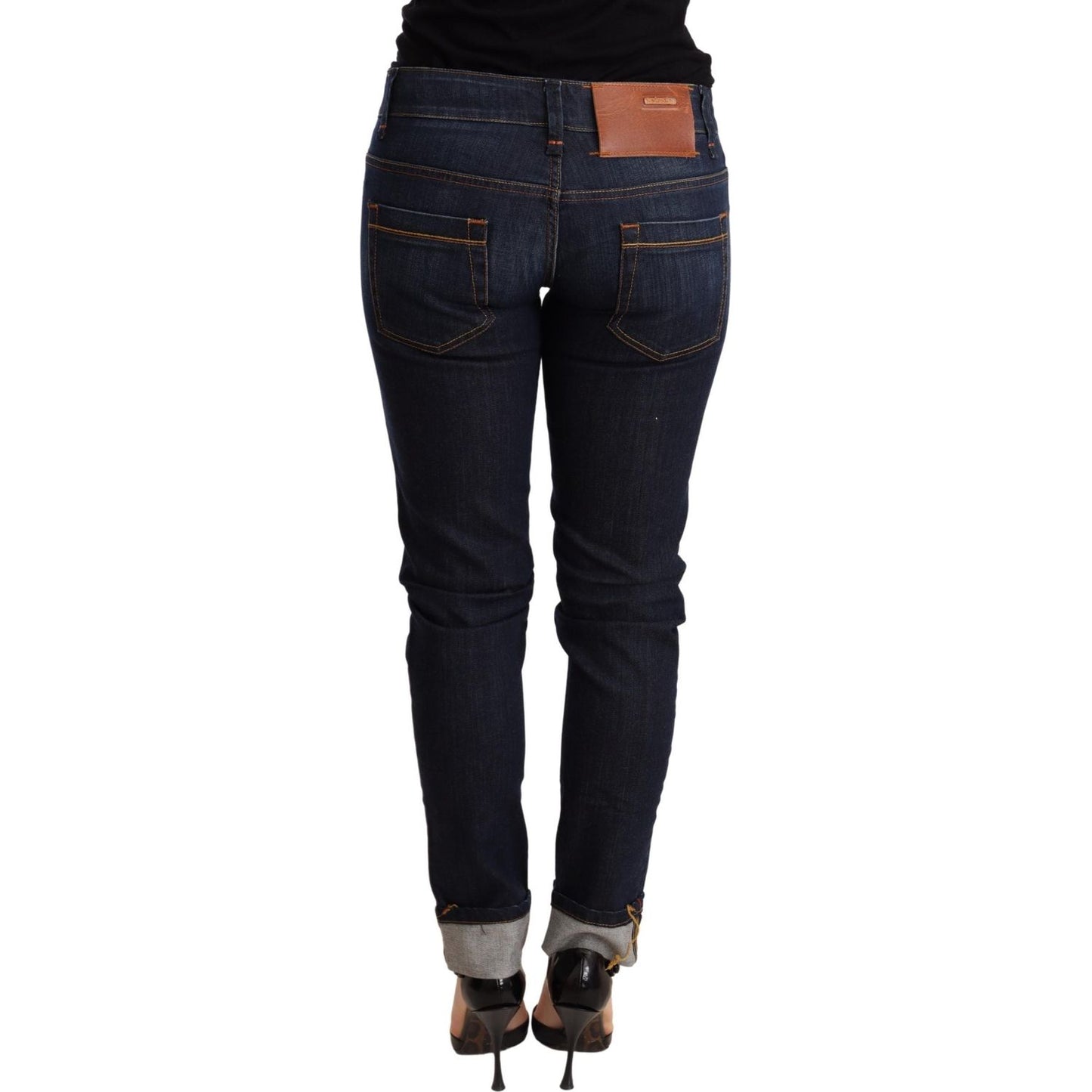 Acht Blue Washed Low Waist Skinny Denim Trouser WOMAN TROUSERS
