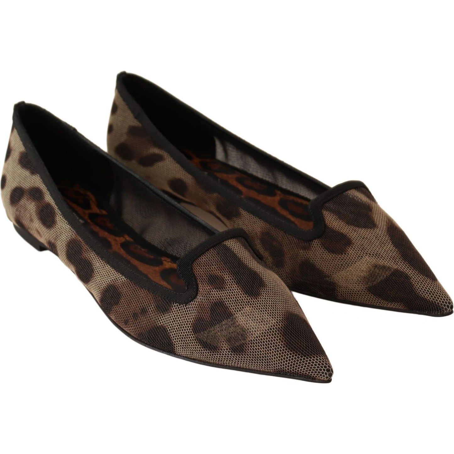 Dolce & Gabbana Dolce & Gabbana Elegant Leopard Print Flat Loafers LA5210 -36 1728,67345645728,Brown,Dolce & Gabbana,EU36/US5.5,Flat Shoes - Women - Shoes,Material: Tulle Stretch,New with tags,Shoes,Women,Women - Shoes