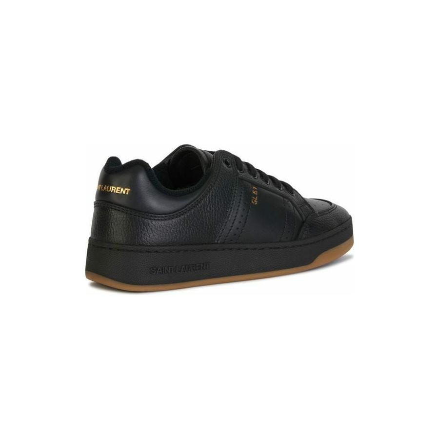 Saint Laurent Elegant Black Low-Top Leather Sneakers MAN SNEAKERS Saint Laurent Dark Slate Gray