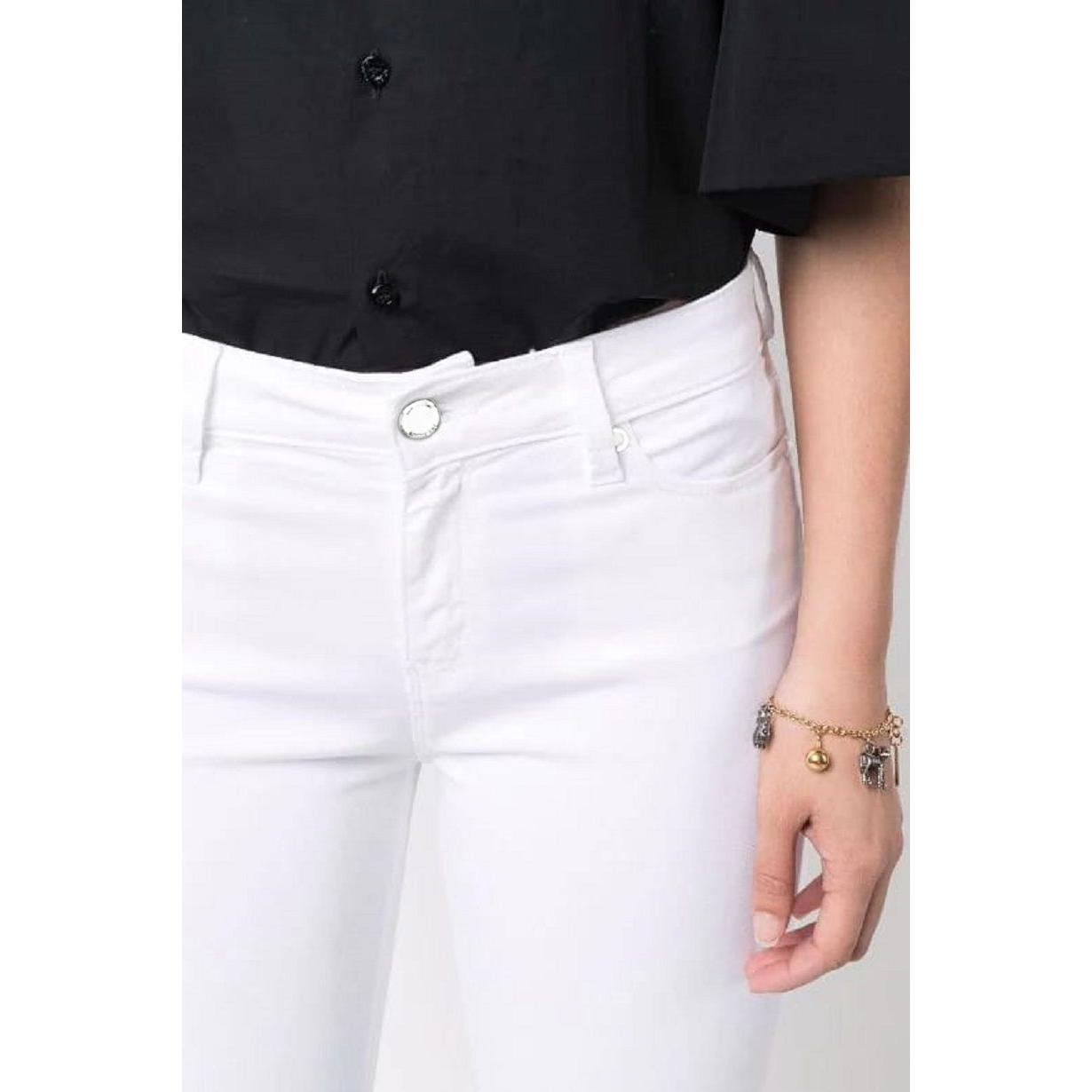 Love Moschino White Cotton Women's Jean Love Moschino Misty Rose