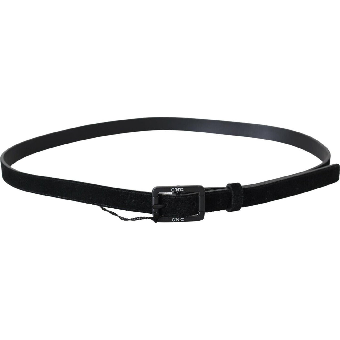 Costume National Elegant Black Leather Classic Belt WOMAN BELTS Costume National Black