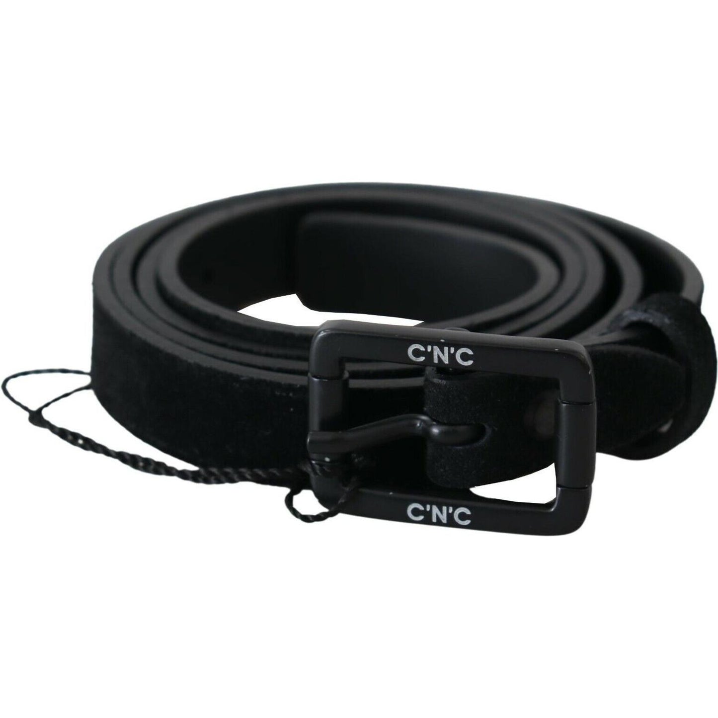 Costume National Elegant Black Leather Classic Belt WOMAN BELTS Costume National Black