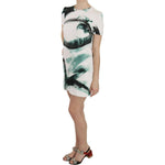 Dolce & Gabbana White Black Blue Shift Short Mini Dress DR1614- 38