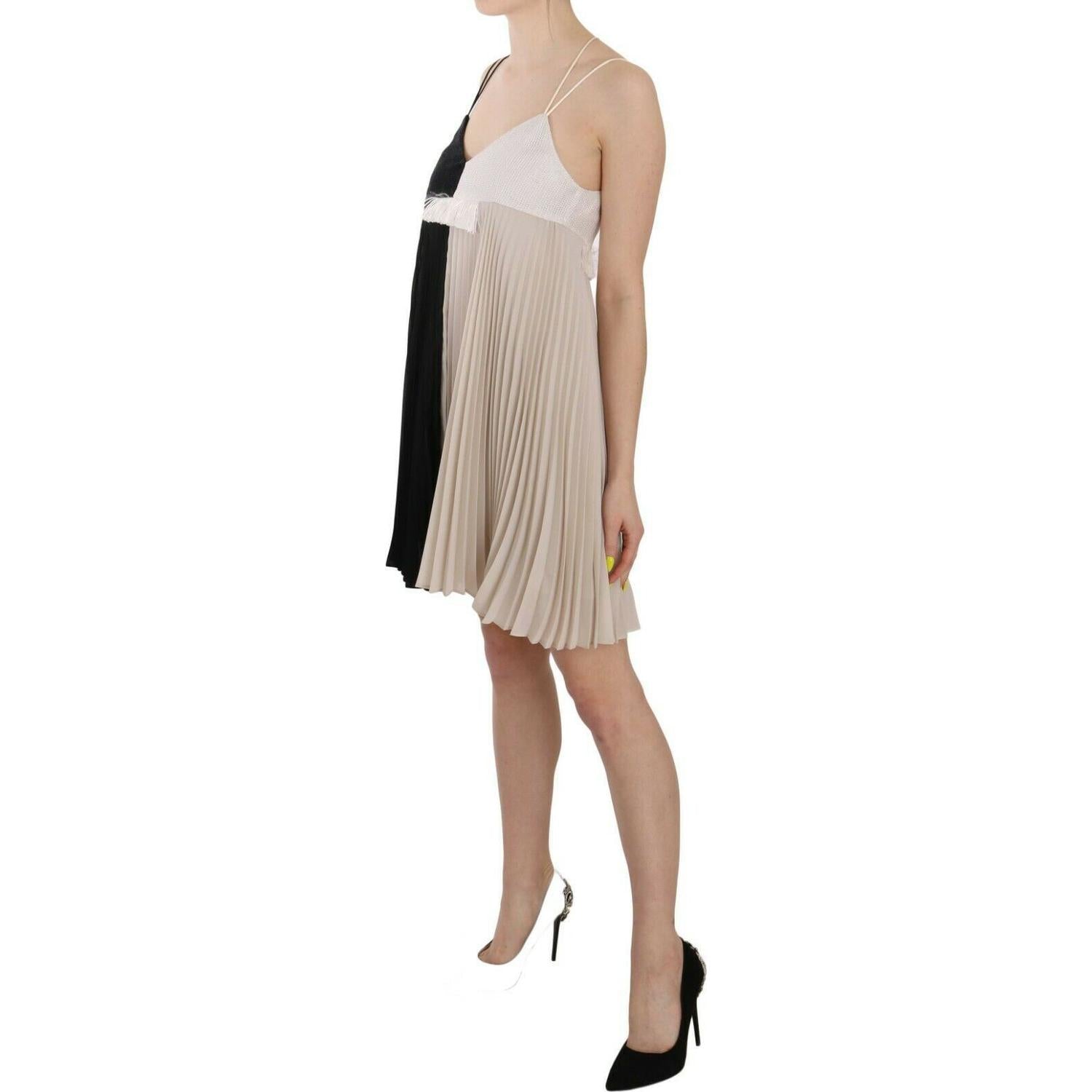 PINKO Black and White Mini Sleeve less A-line Princess Dress