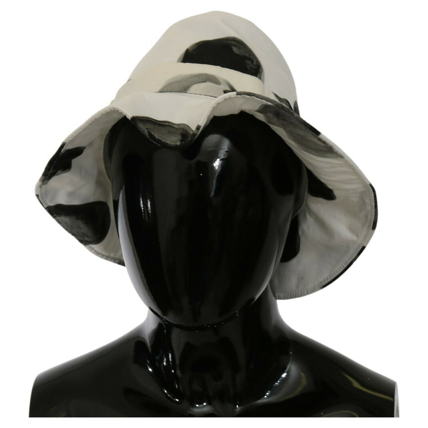 Dolce & Gabbana Polka Dot Cotton Bucket Hat - White & Black WOMAN HATS Dolce & Gabbana Gray