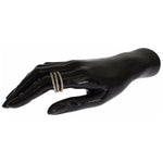 Nialaya Dazzling Sterling Silver CZ Crystal Ring Ring Nialaya Black