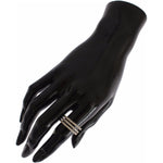 Nialaya Dazzling Sterling Silver CZ Crystal Ring Ring Nialaya Black