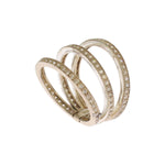 Nialaya Dazzling Sterling Silver CZ Crystal Ring Ring Nialaya Rosy Brown