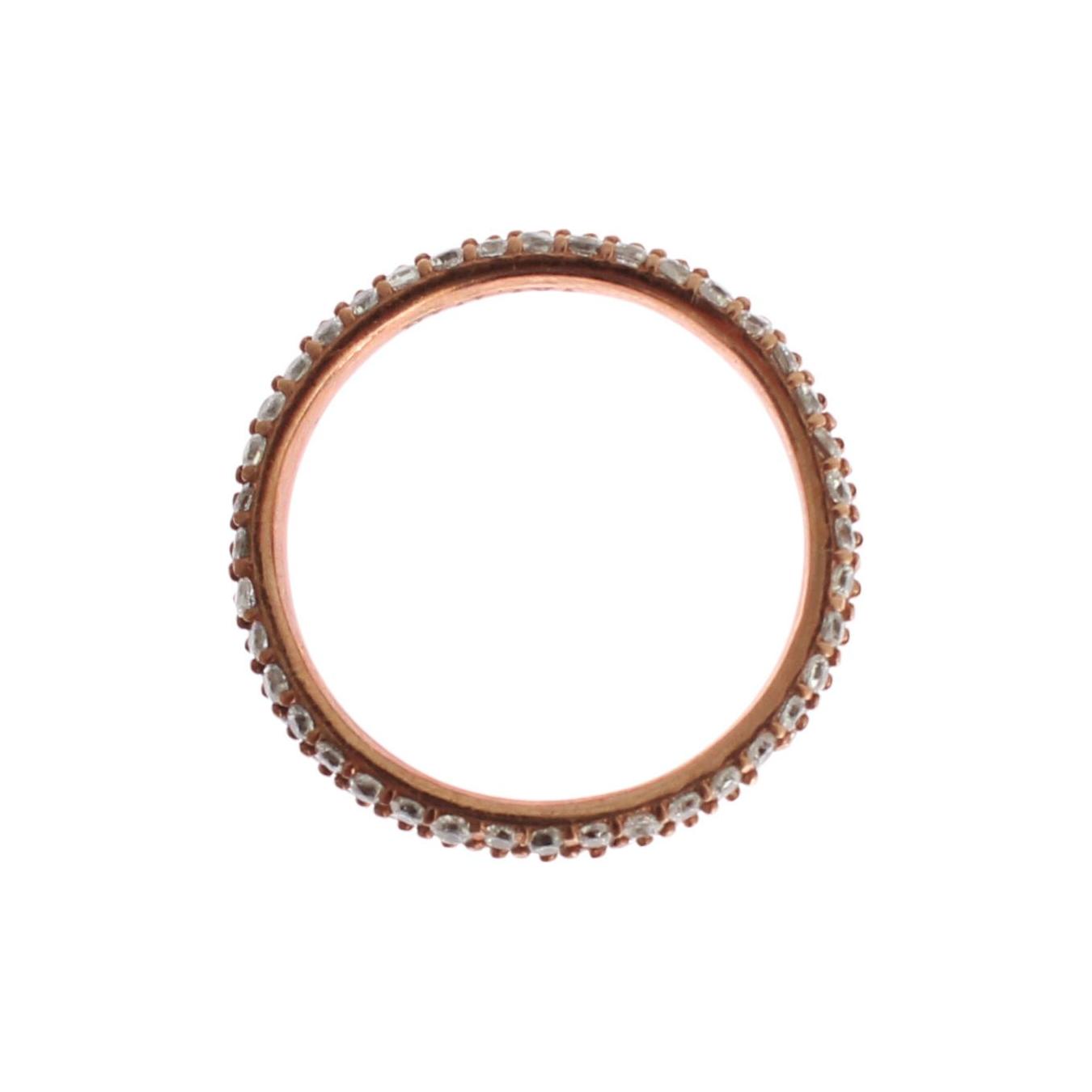 Nialaya Chic Pink Crystal-Encrusted Silver Ring Ring Nialaya Sienna