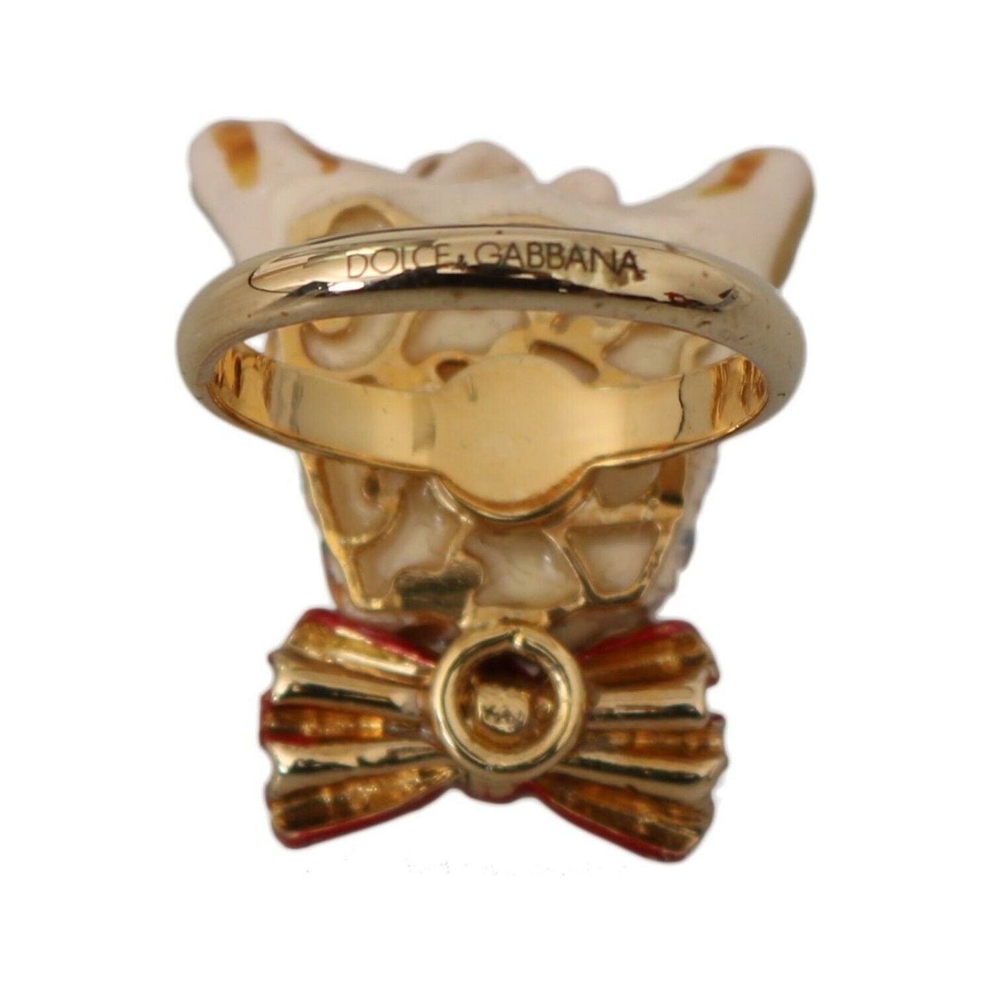 Dolce & Gabbana Elegant Canine Charm Women's Ring Dolce & Gabbana Sienna