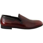 Dolce & Gabbana Elegant Bordeaux Leather Loafers Dolce & Gabbana Dark Slate Gray