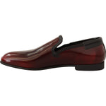 Dolce & Gabbana Elegant Bordeaux Leather Loafers Dolce & Gabbana Dark Slate Gray